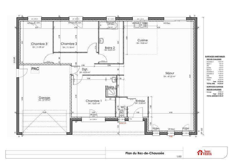 Maison - 115 m² - 4 pièces