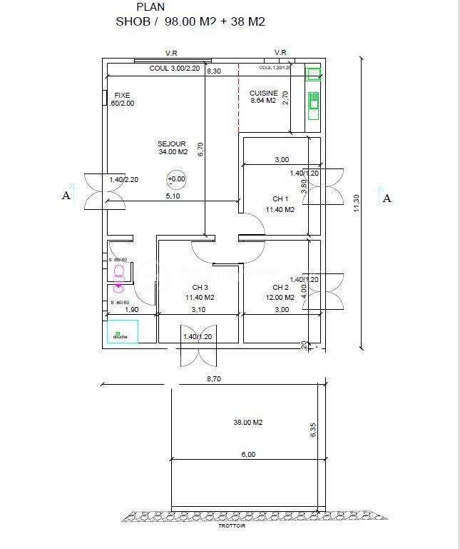 Maison - 83 m² - 4 pièces