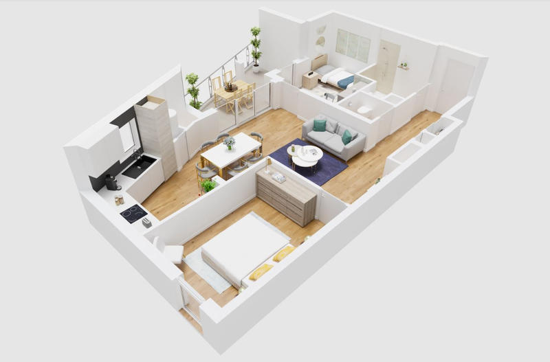 Appartement - 63 m² - 3 pièces