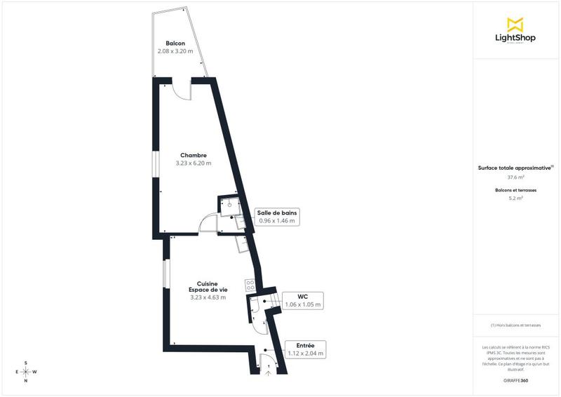 Appartement - 39 m² - 2 pièces