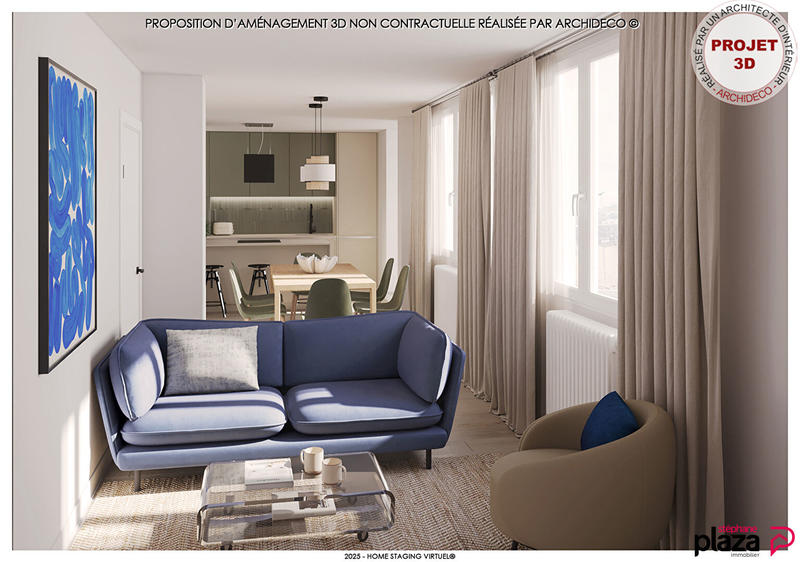 Appartement - 70 m² - 3 pièces