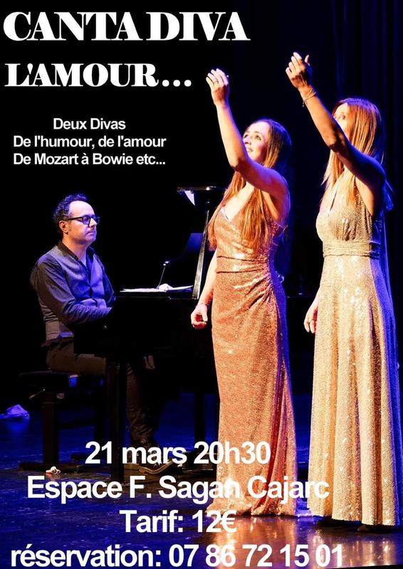 Spectacle à Cajarc : Canta Diva : l’amour - Concert lyrique pop