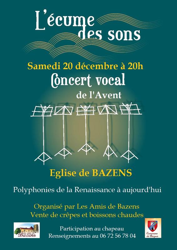 Concert vocal de l’Avent « L'écume des sons »