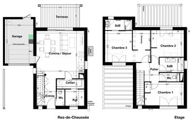 Maison contemporaine - 102 m² - 4 pièces