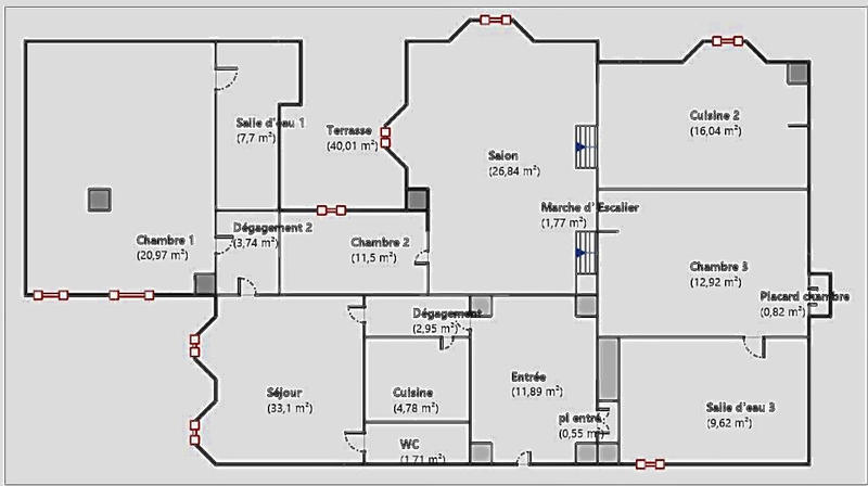 Appartement - 165 m² - 5 pièces