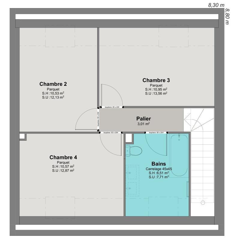 Maison - 97 m² - 6 pièces