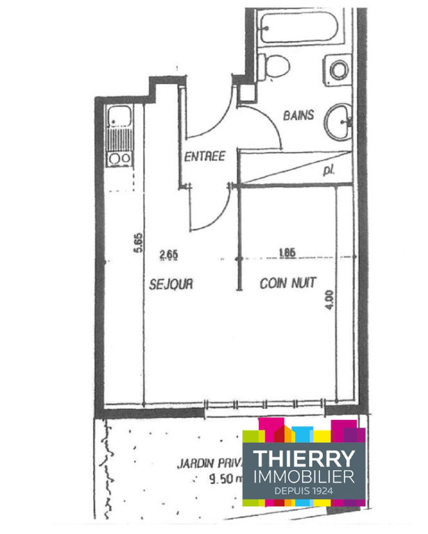 Appartement - 29 m² - 1 pièce