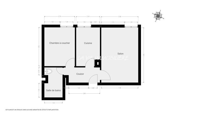 Appartement - 44 m² - 2 pièces