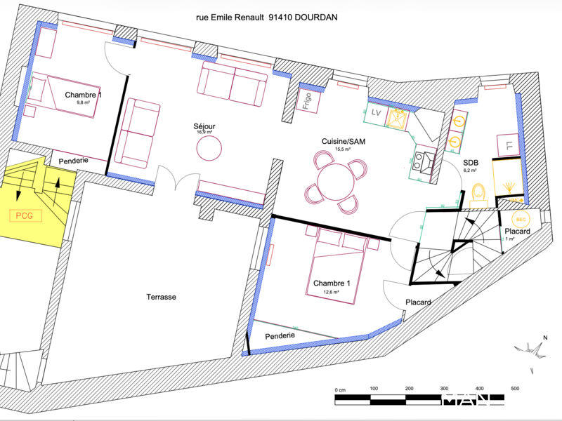 Appartement - 62 m² - 3 pièces