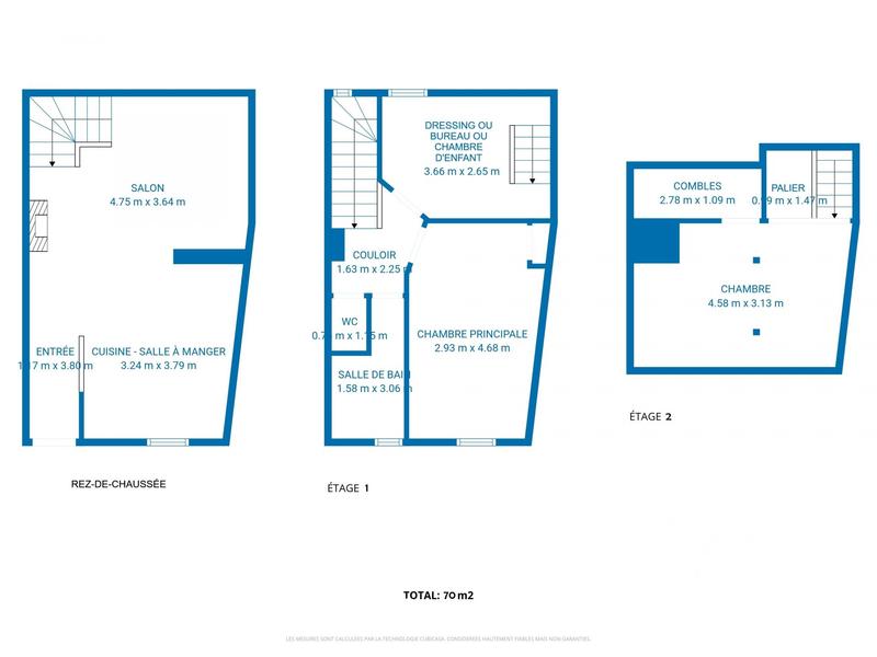 Maison de ville - 71 m² - 4 pièces