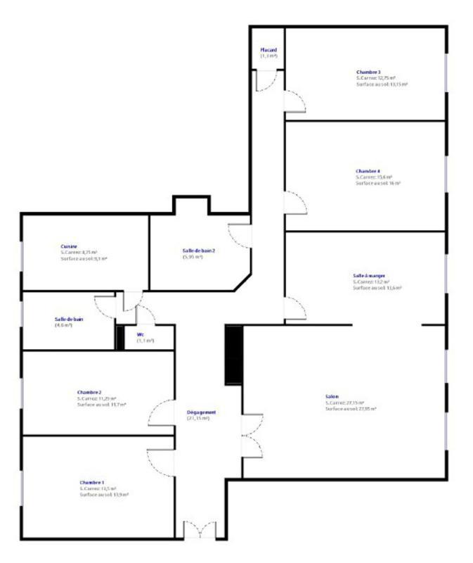 Appartement - 136 m² - 5 pièces