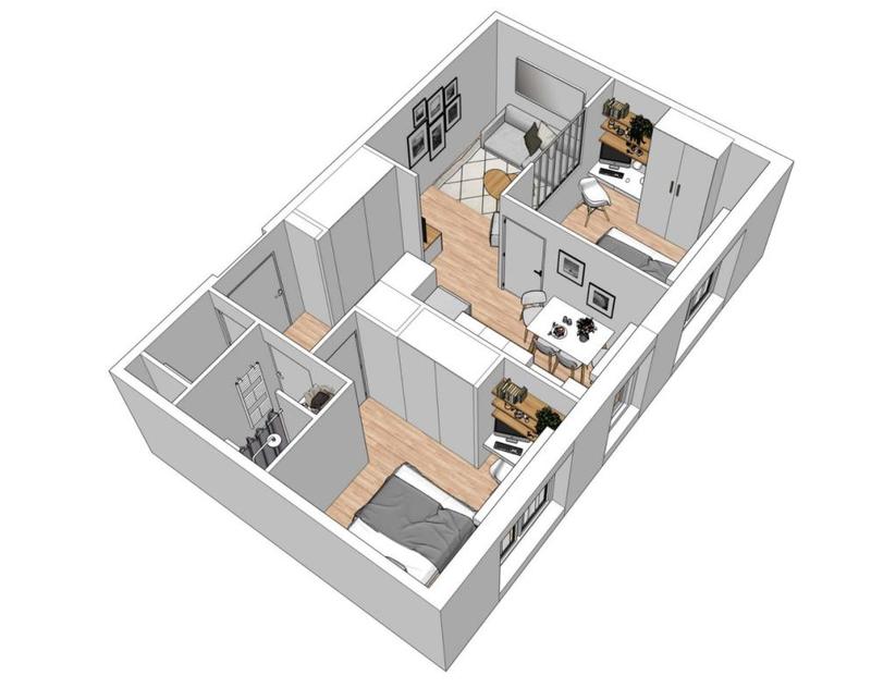 Appartement - 46 m² - 3 pièces