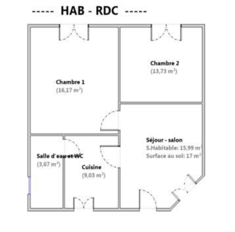 Maison - 59 m² - 3 pièces