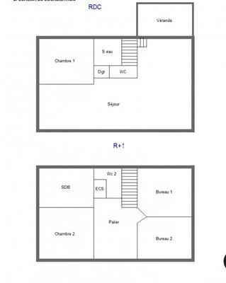 Maison - 90 m² - 5 pièces