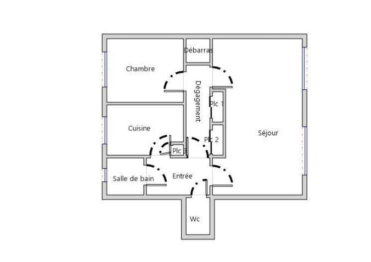 Appartement - 56 m² - 2 pièces