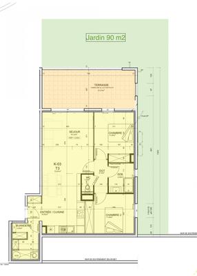 Appartement - 73 m² - 3 pièces