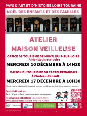 Atelier enfants &quot;Maison veilleuse&quot; à l'Office de Tourisme de Montlouis-sur-Loire