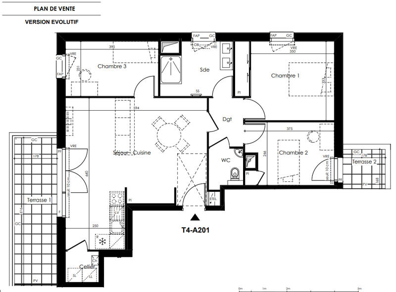 Appartement - 77 m² - 4 pièces
