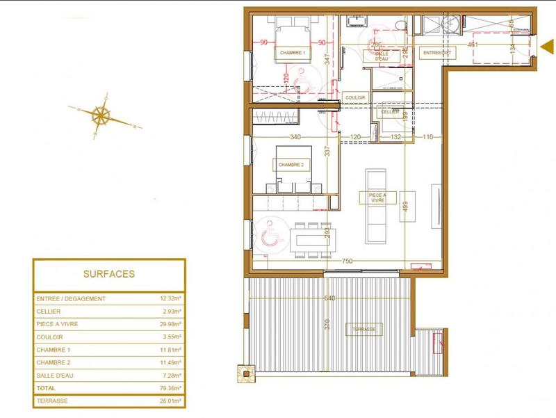 Appartement - 79 m² - 3 pièces