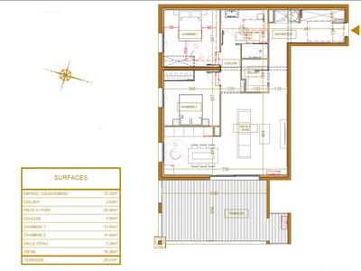 Appartement - 79 m² - 3 pièces