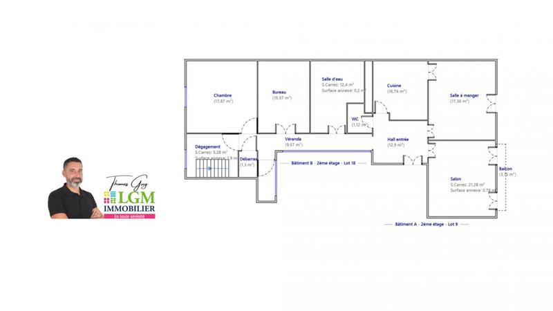 Duplex - 173 m² - 6 pièces