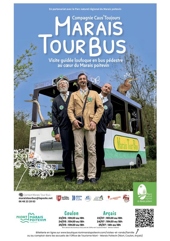 "Marais Tour Bus" visite décalée en bus pédestre à Coulon