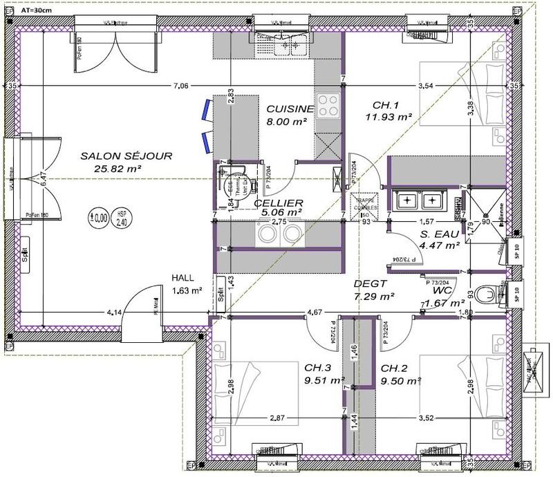 Maison - 85 m² - 5 pièces