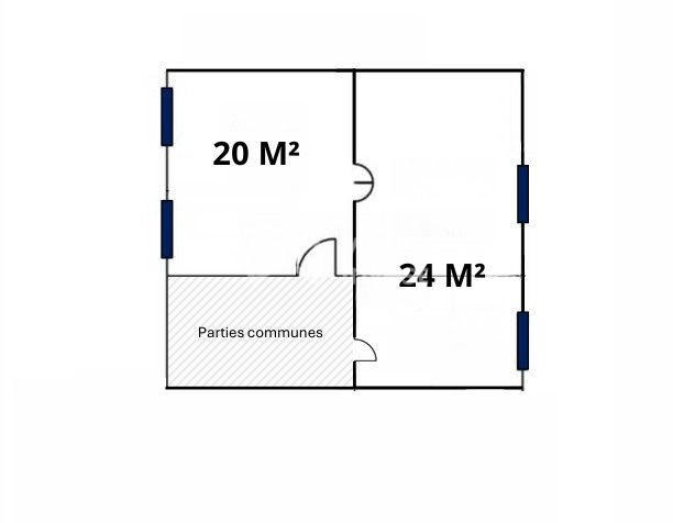 Appartement - 44 m² - 2 pièces