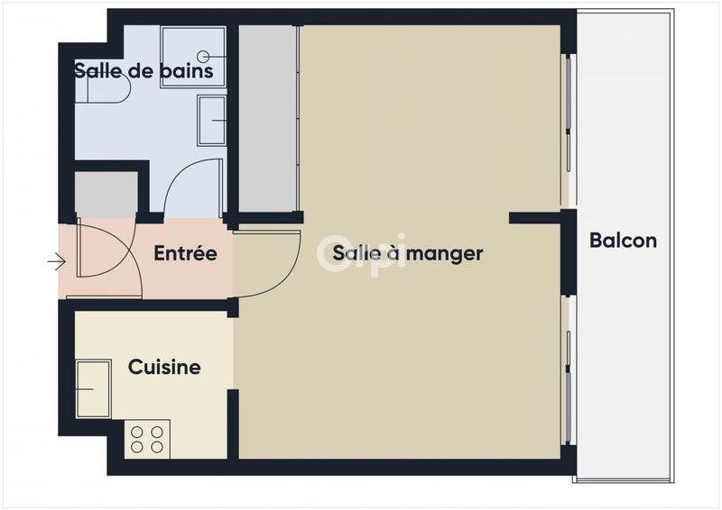 Appartement - 33 m² - 1 pièce
