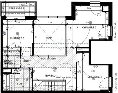 Duplex - 115 m² - 5 pièces