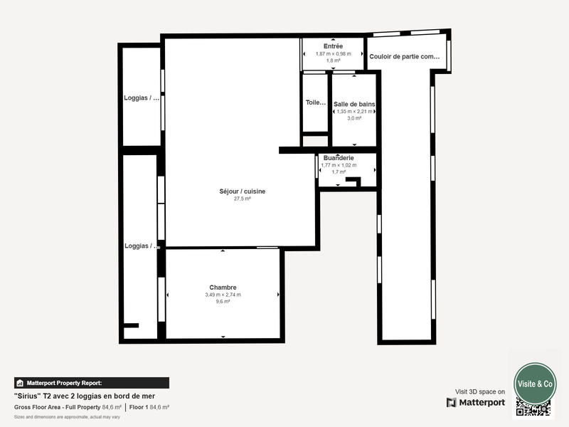Appartement - 54 m² - 2 pièces