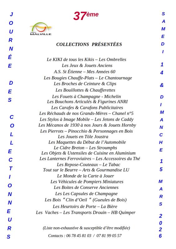 37ème Journée des Collectionneurs