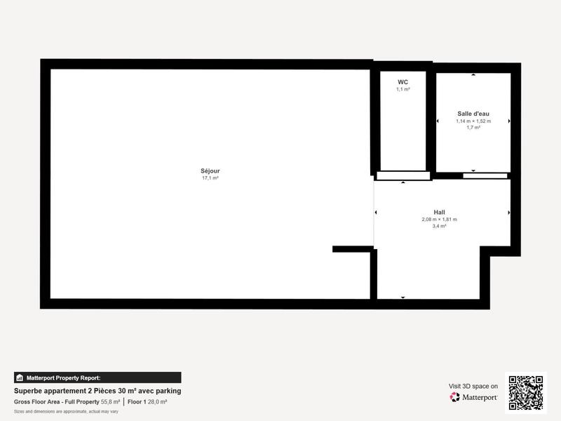 Appartement - 32 m² - 2 pièces