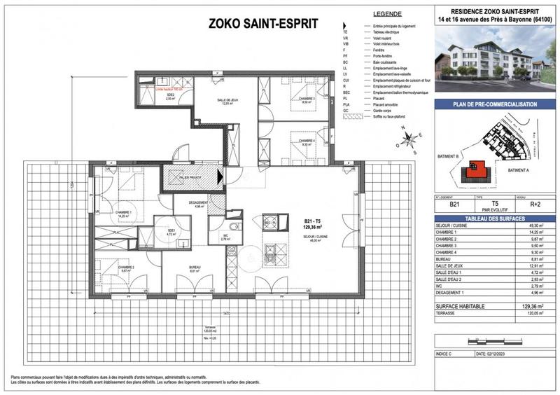 Appartement - 130 m² - 5 pièces