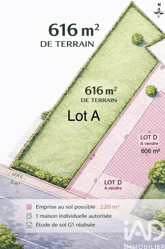 Terrain - 616 m²