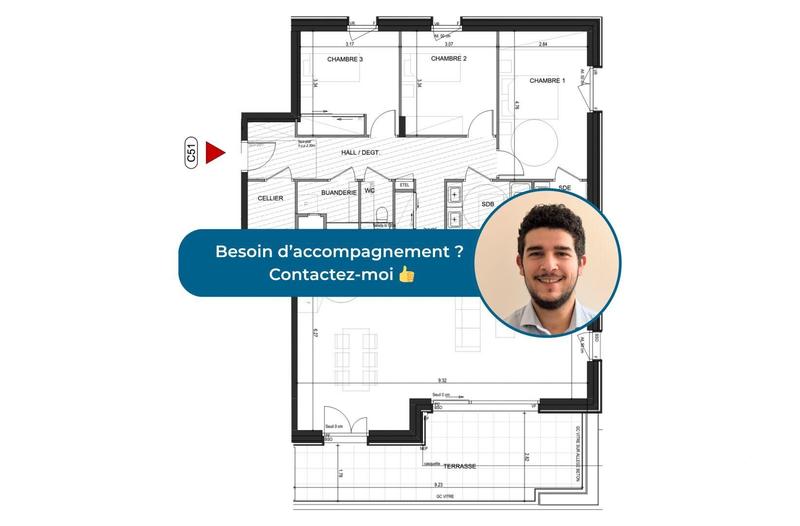 Appartement - 113 m² - 4 pièces