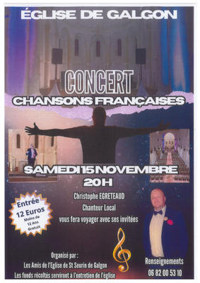 Concert Chansons Françaises d'hier à aujourd'hui