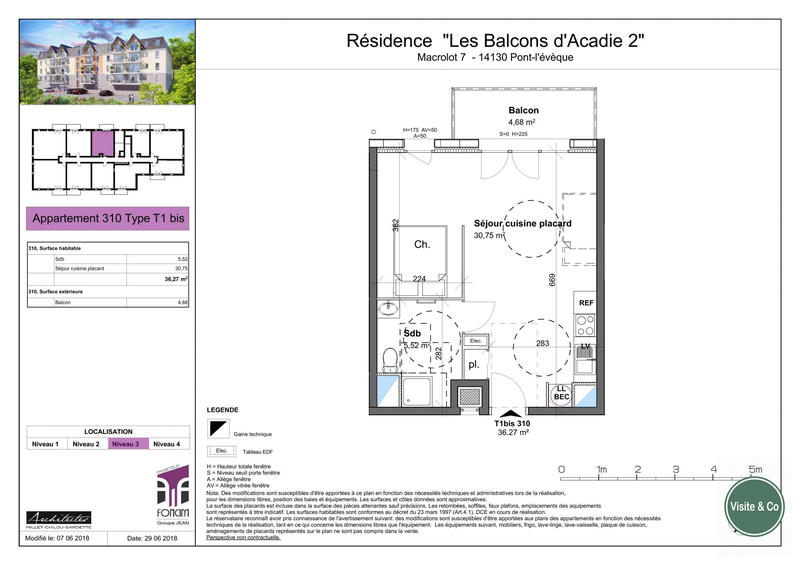Appartement - 36 m² - 2 pièces