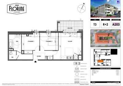 Appartement - 63 m² - 3 pièces