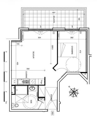 Appartement - 46 m² - 2 pièces