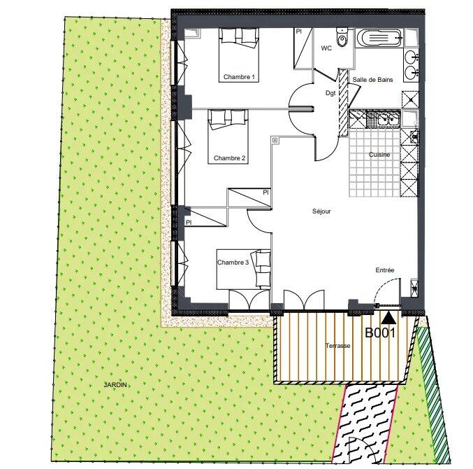 Appartement - 80 m² - 4 pièces