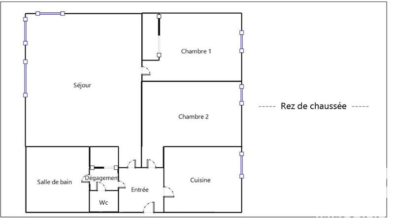 Appartement - 61 m² - 3 pièces