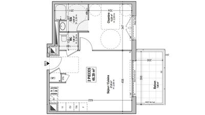 Appartement - 46 m² - 2 pièces