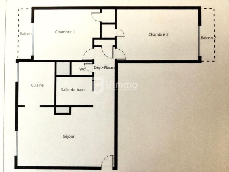 Appartement - 56 m² - 3 pièces