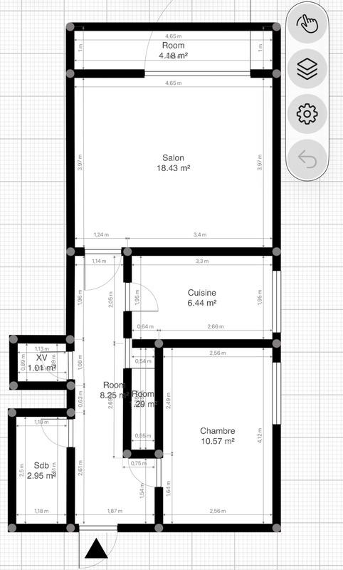 Appartement - 49 m² - 2 pièces