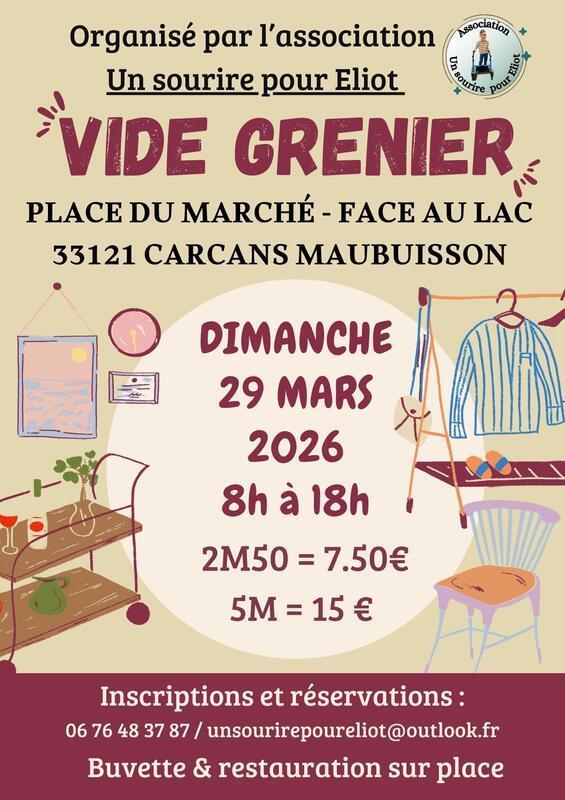 Vide grenier au profit de l'association un sourire pour eliot