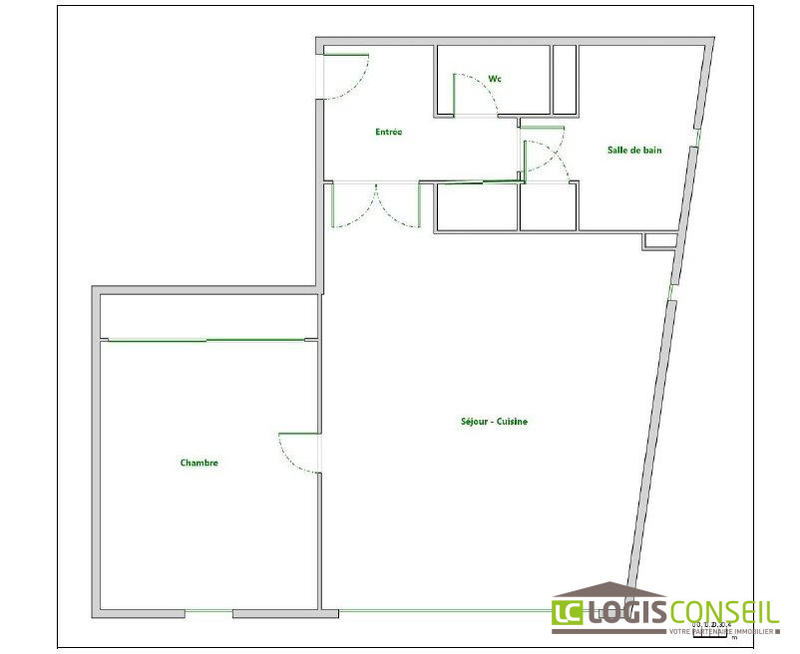Appartement - 54 m² - 2 pièces