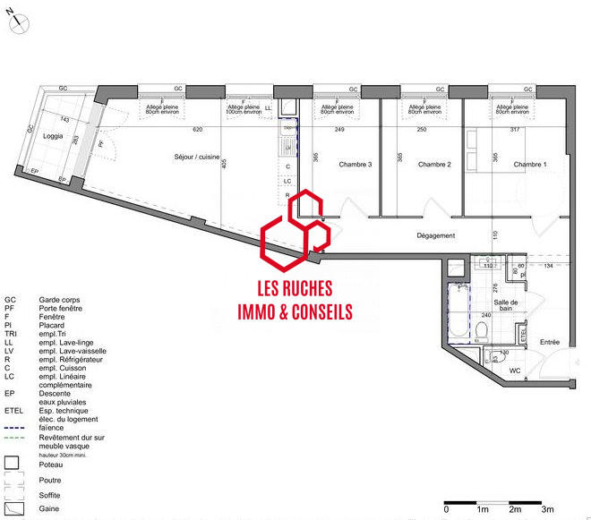 Appartement - 75 m² - 4 pièces