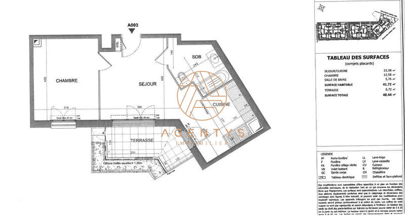 Appartement - 42 m² - 2 pièces