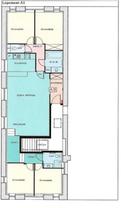 Appartement - 65 m² - 6 pièces